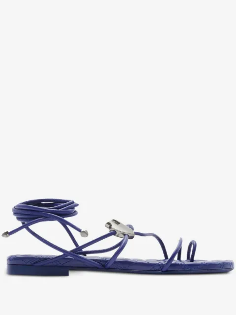 Burberry Ivy Shield leather sandals