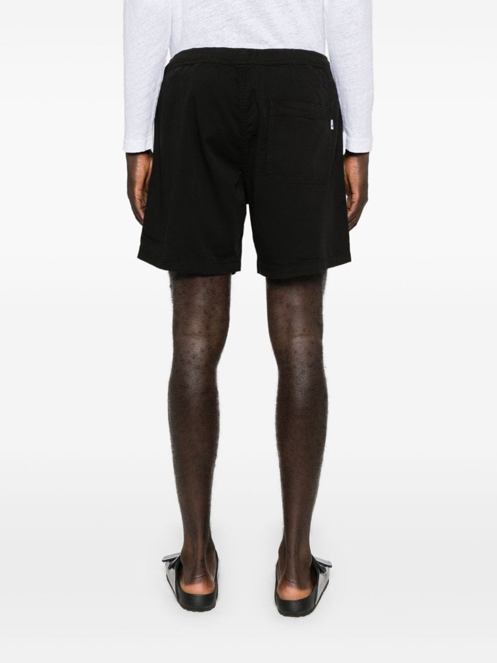 Shop Nn07 Gregor Twill Shorts In Black