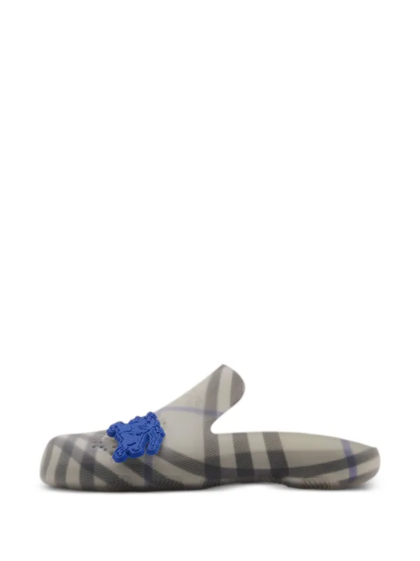 BURBERRY スティンクレイ ハフォレテット スリッホン スライト Burberry Stingray Checked Slides | Grey | FARFETCH UK
