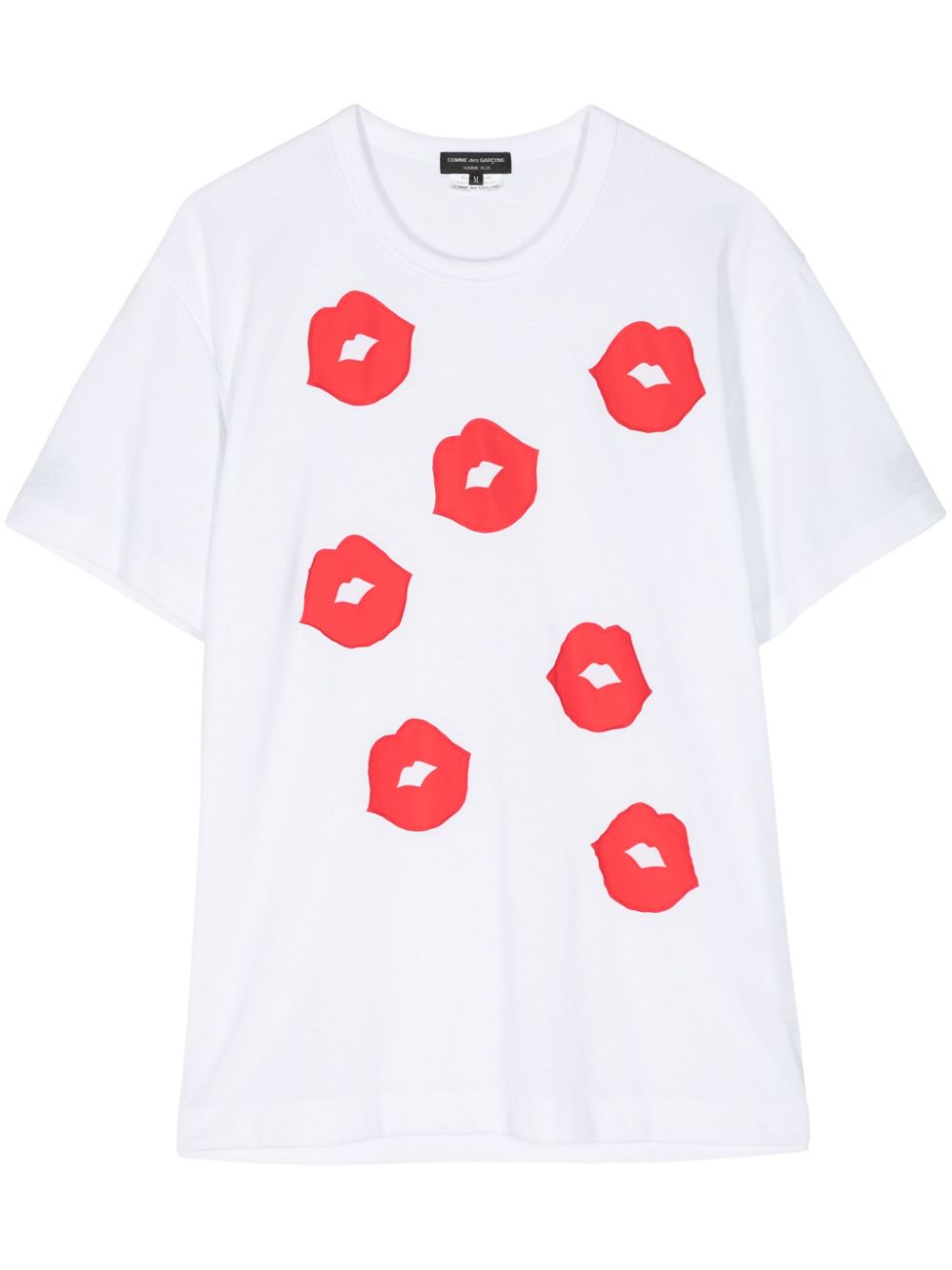 lips-appliqué jersey T-shirt