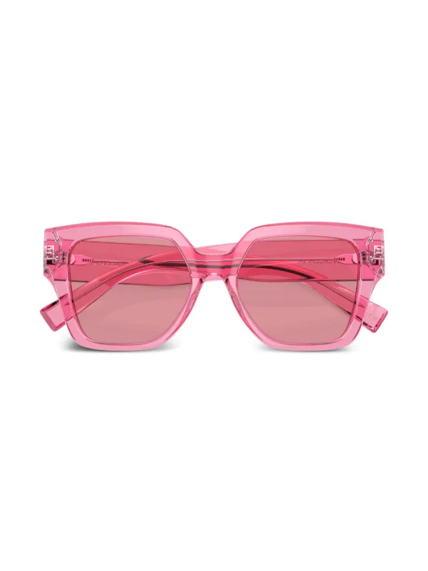 Dolce Gabbana Eyewear Transparent square-frame Sunglasses Pink