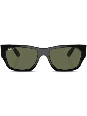 Ray-Ban スクエアフレーム サングラス | ブラック | FARFETCH JP