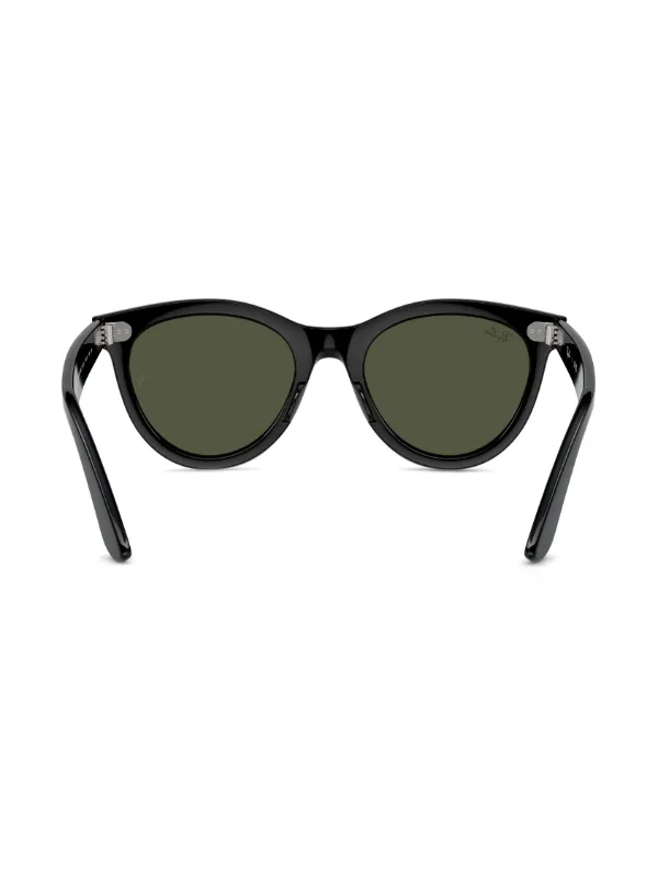 Ray-Ban Wayfarer ラウンドフレーム サングラス | ブラック | FARFETCH JP