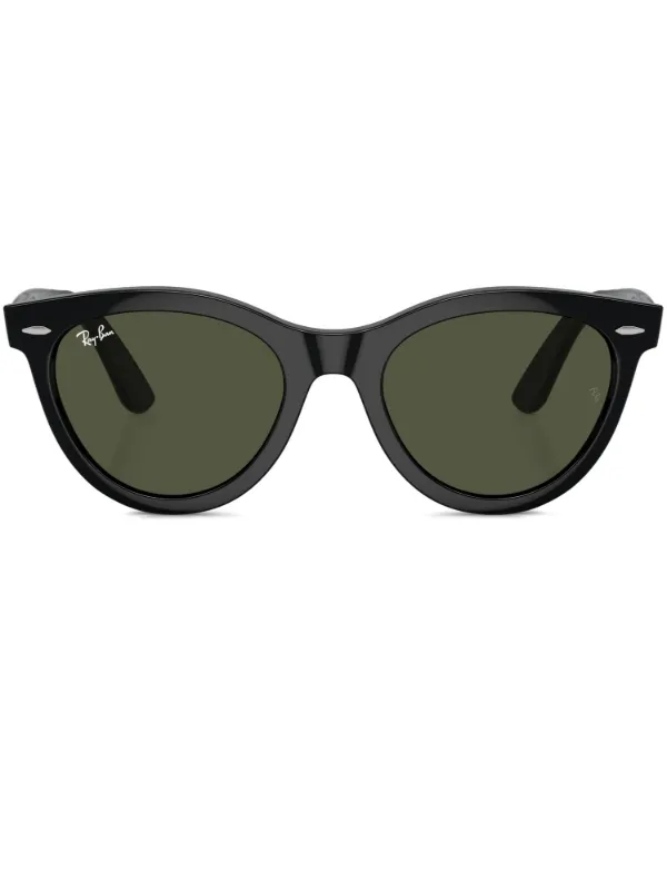 Ray-Ban Wayfarer round-frame Sunglasses Black FARFETCH JO