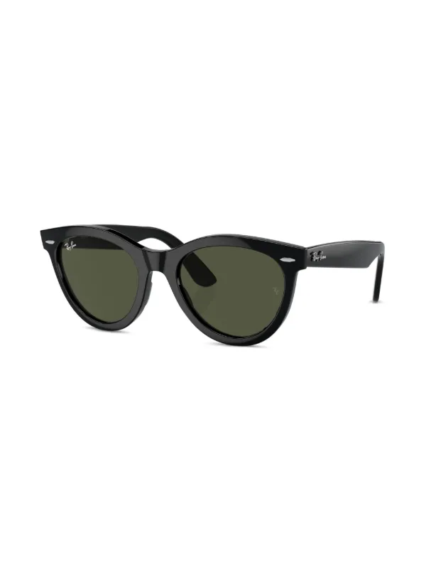 Ray-Ban Wayfarer round-frame Sunglasses | Black | FARFETCH display picture 1