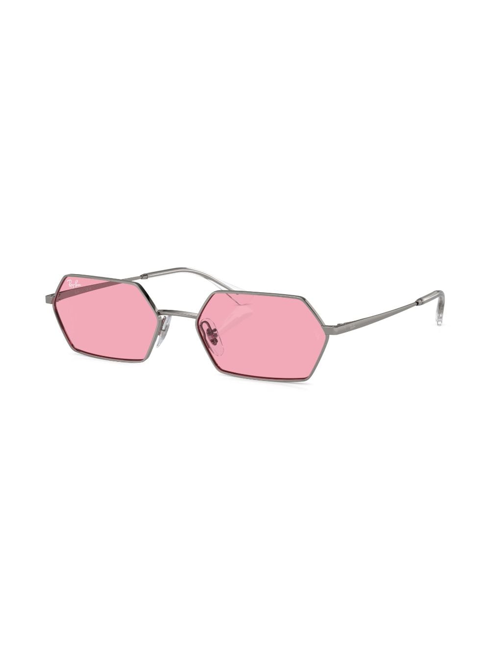 Shop Ray Ban Yevi Geometric-frame Sunglasses In Grey