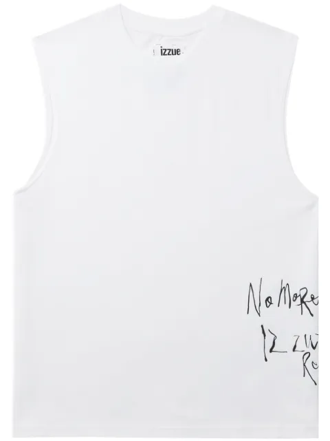 izzue graphic-print cotton vest 