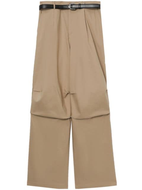 tout a coup belted wide-leg trousers
