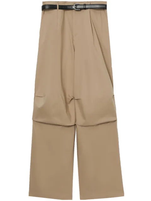 tout a coup belted wide-leg trousers