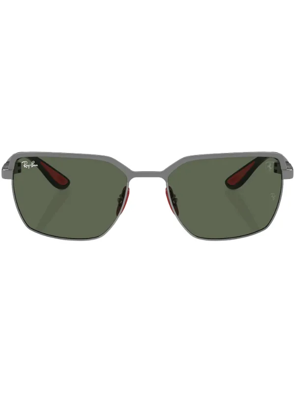 Ray Ban x Scuderia Ferrari square frame Sunglasses Grey FARFETCH AO