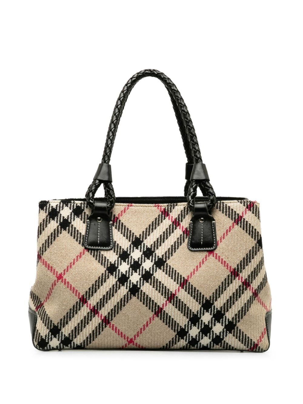 Pre-owned Burberry 2010-2017 Supernova Check Tote Bag In Neutrals