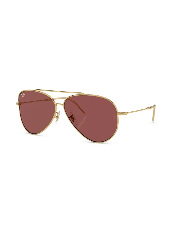 Ray-Ban Aviator Reverse サングラス | ゴールドトーン | FARFETCH JP