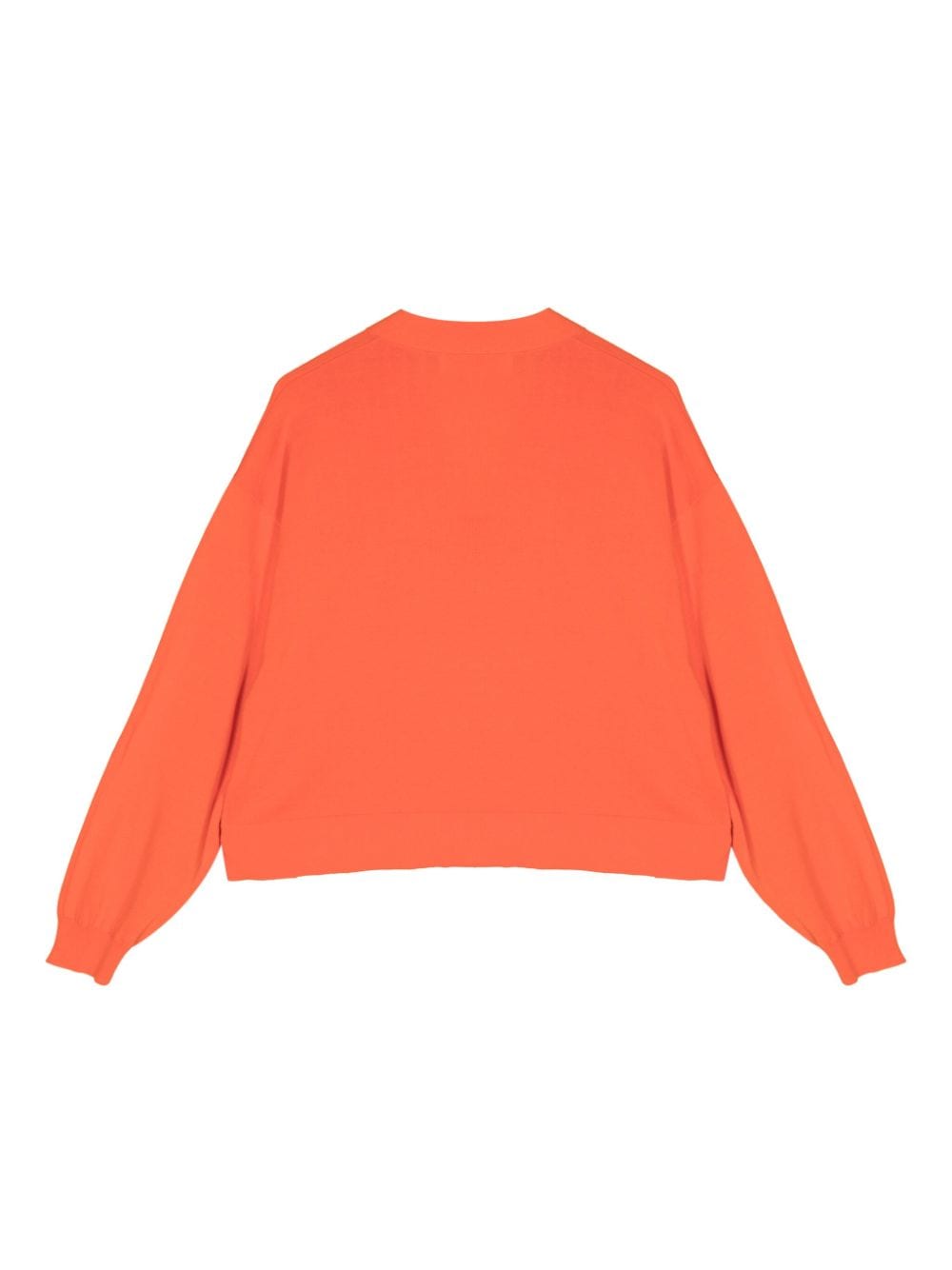 Shop Enföld Fine-knit V-neck Cardigan In Orange