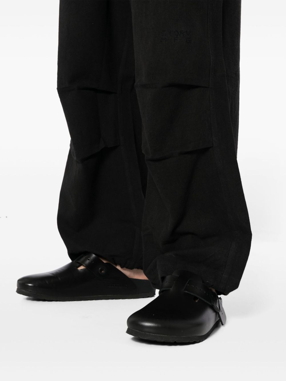 Shop Story Mfg. Organic Cotton Straight Trousers In Black