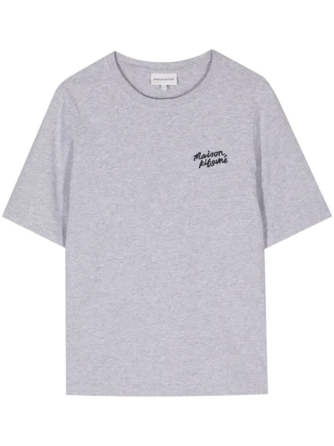 Maison Kitsuné logo-embroidered cotton T-shirt