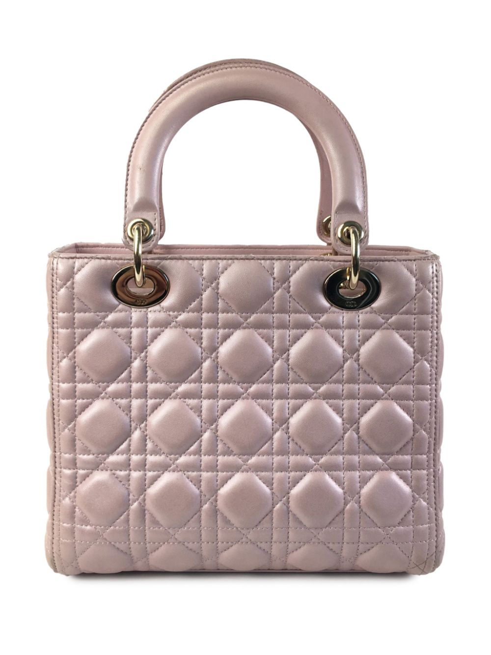 Christian Dior 2016 Medium Iridescent Lambskin Cannage Lady satchel Women