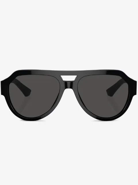 Dolce & Gabbana Eyewear logo-plaque pilot-frame sunglasses