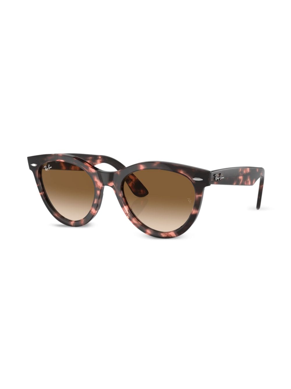 Shop Ray Ban Wayfarer Way Round-frame Sunglasses In Pink