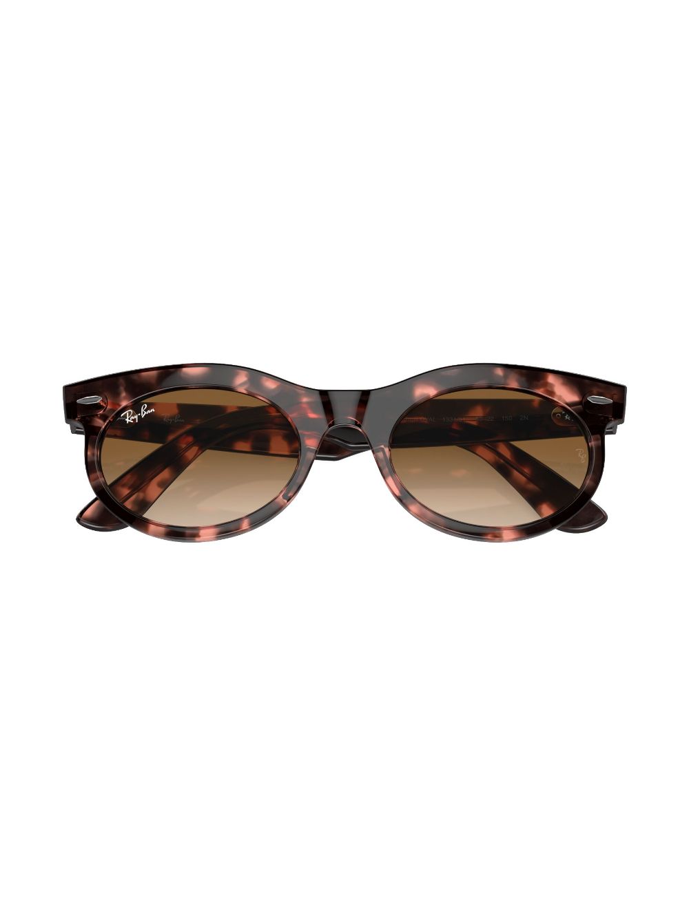 Shop Ray Ban Wayfarer Oval Oval-frame Sunglasses In Pink