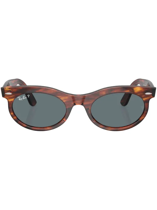 Ray-Ban サングラス オーバル型 ブラウン系 Ray-Ban ウェイファーラー オーバル サングラス | ブラウン | FARFETCH JP