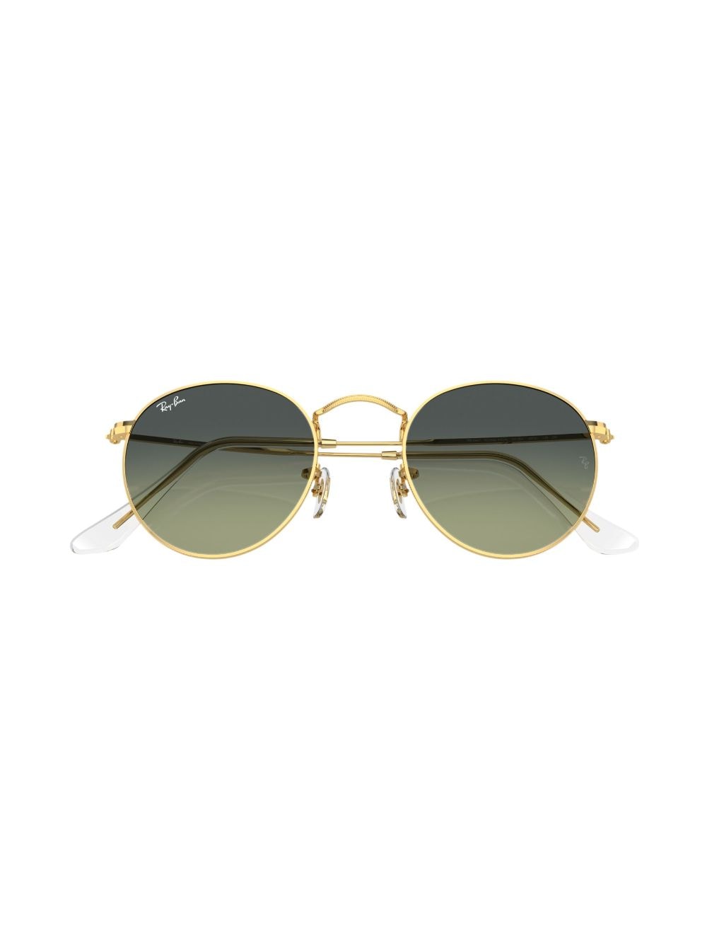 Shop Ray Ban Round Round-frame Sunglasses In Gold