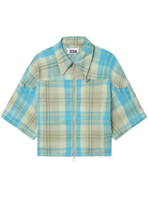 izzue camisa con cuadros estampados
