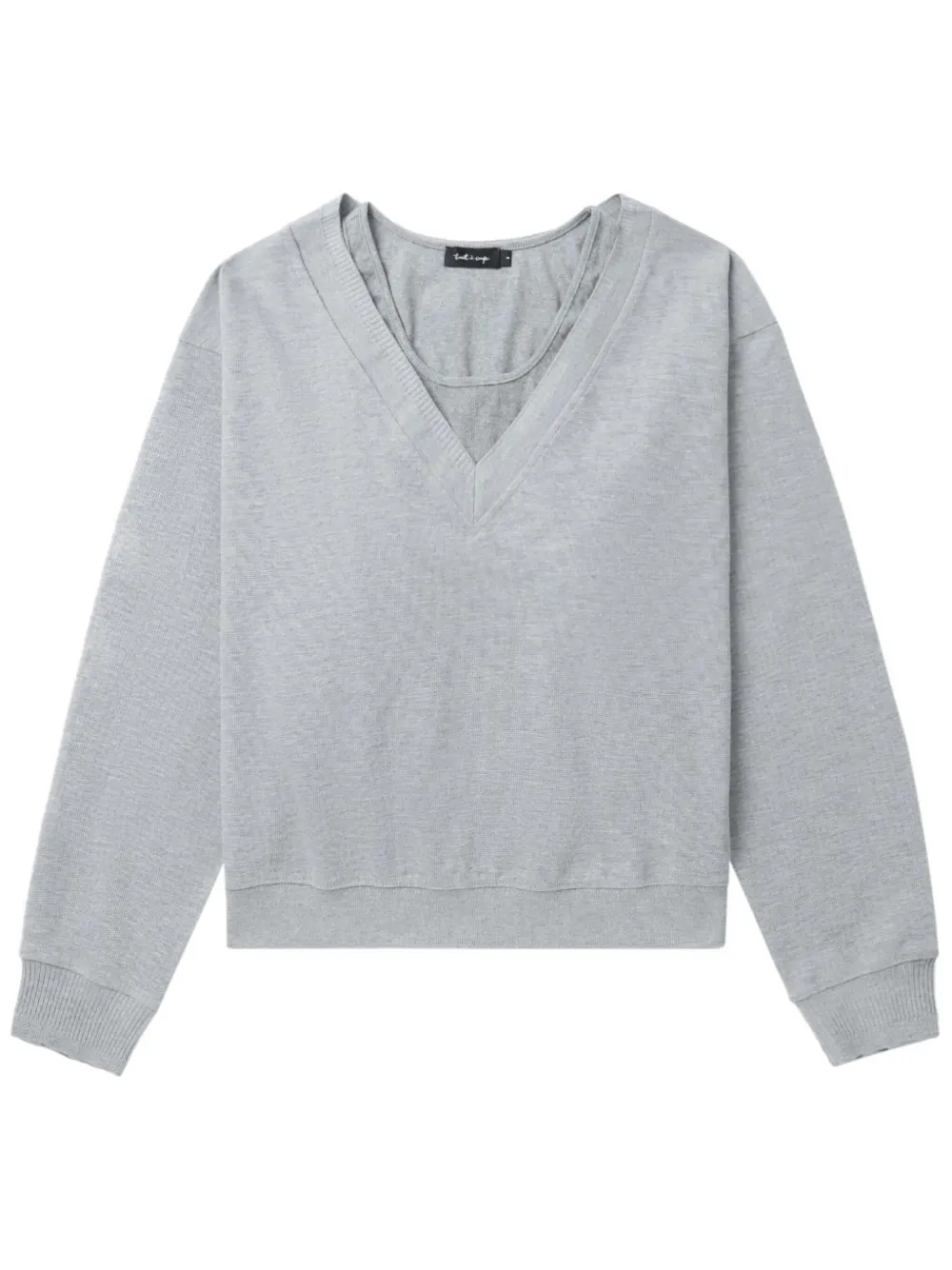 Tout A Coup Drop-shoulder Layered Jumper In Grey