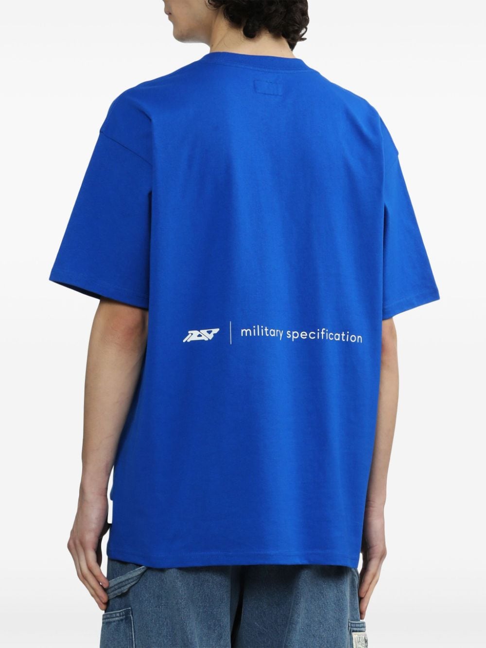 izzue T-shirt met grafische print Blauw