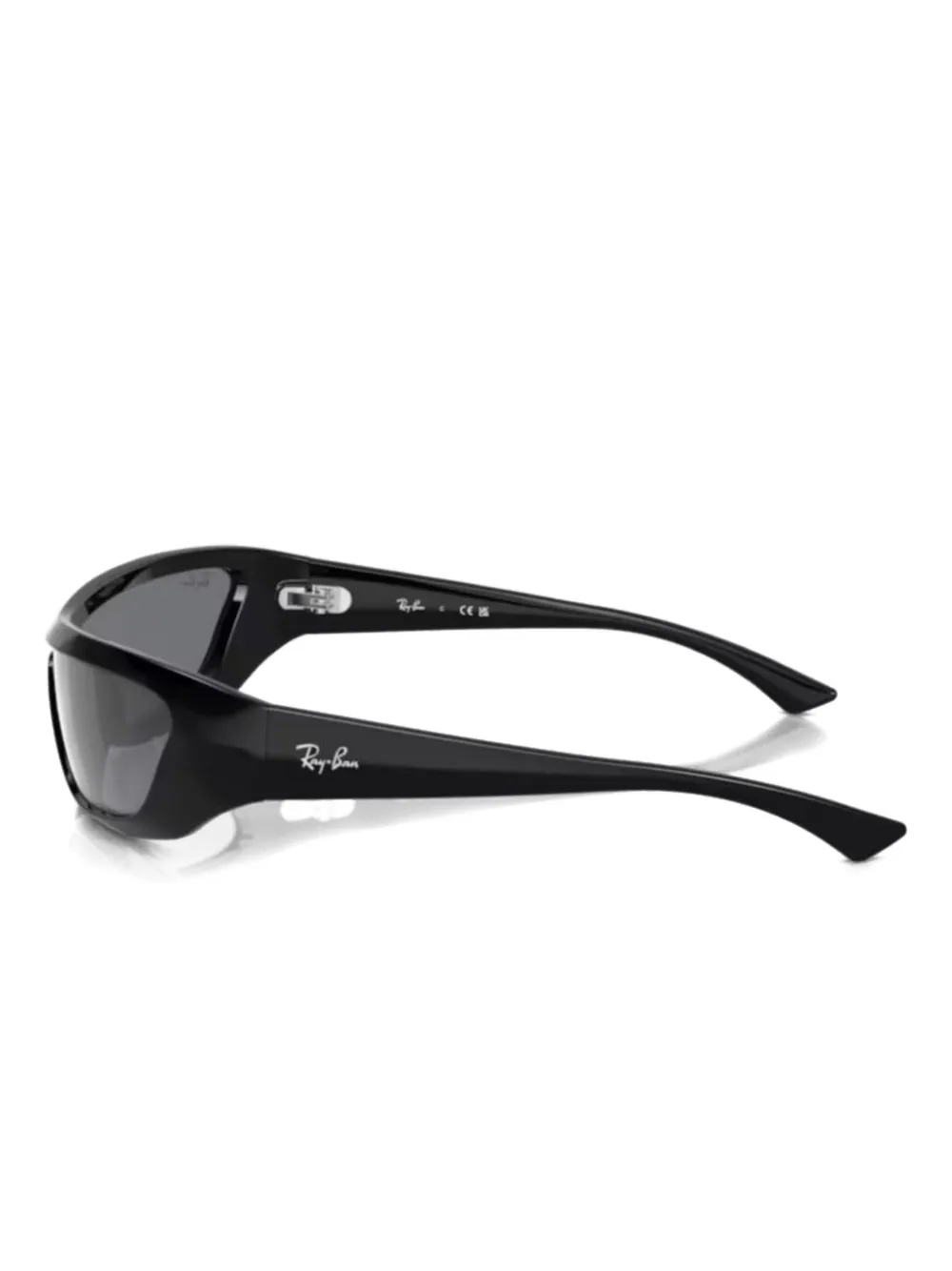 Ray Ban Xan Bio-based Shield-frame Sunglasses In Black