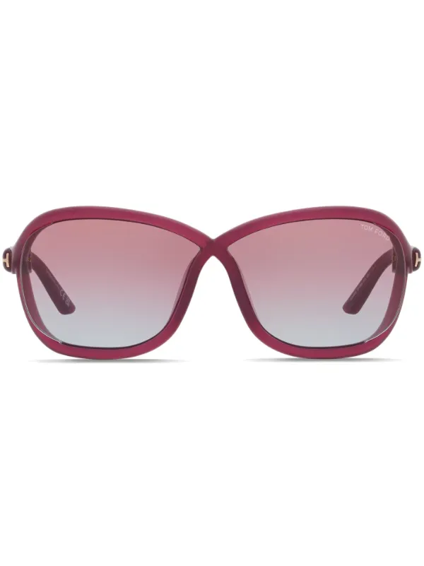 Tom Ford Pink Oversized Sunglasses Tom Ford FT0711 S (53 - 20) with Pink lenses and Pink frame  main image 4