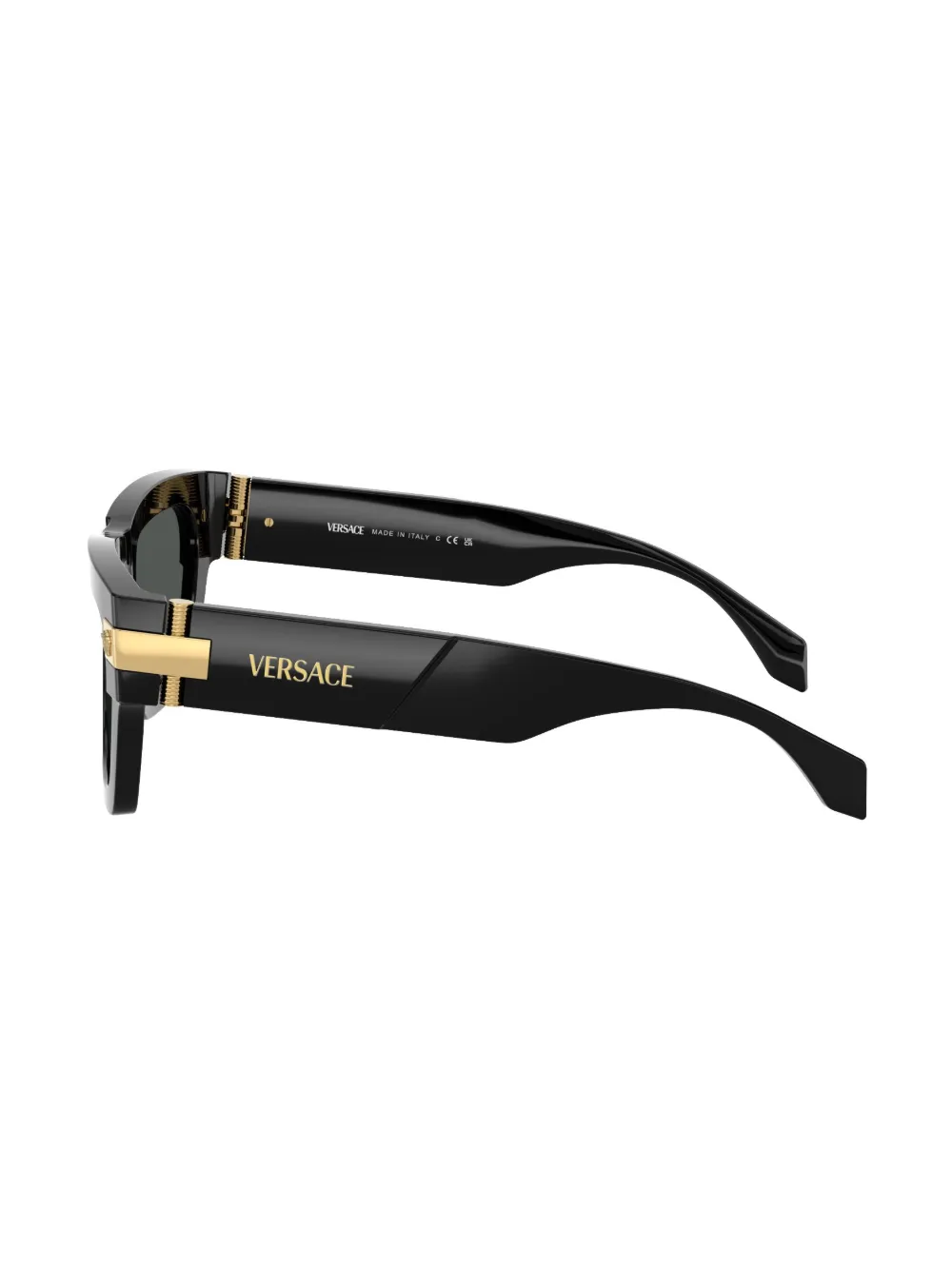 Shop Versace Classic Square-frame Sunglasses In Black