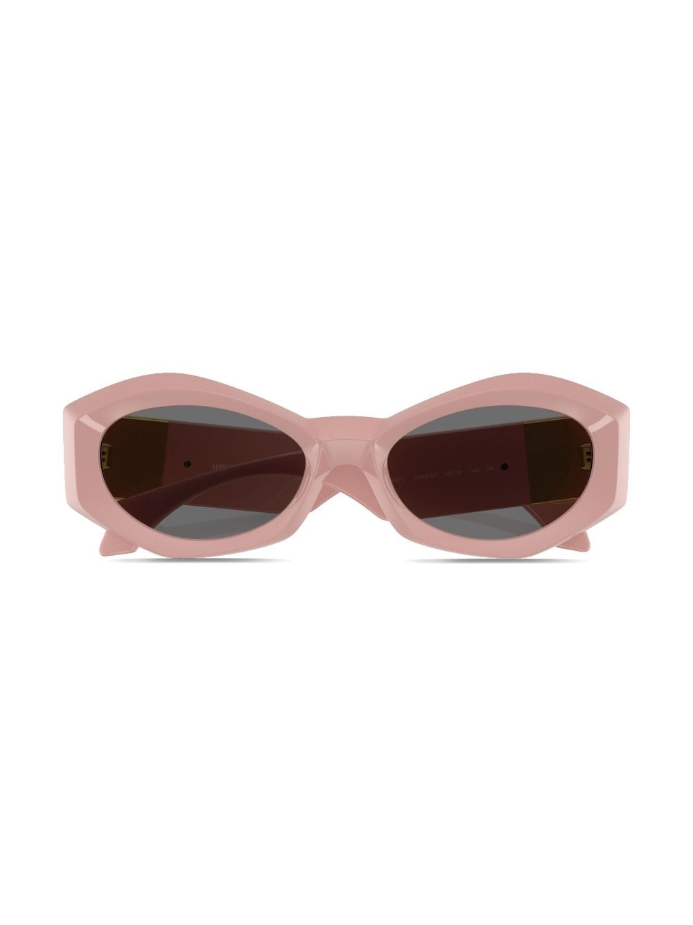 Shop Versace Medusa-plaque Oval-frame Sunglasses In Pink