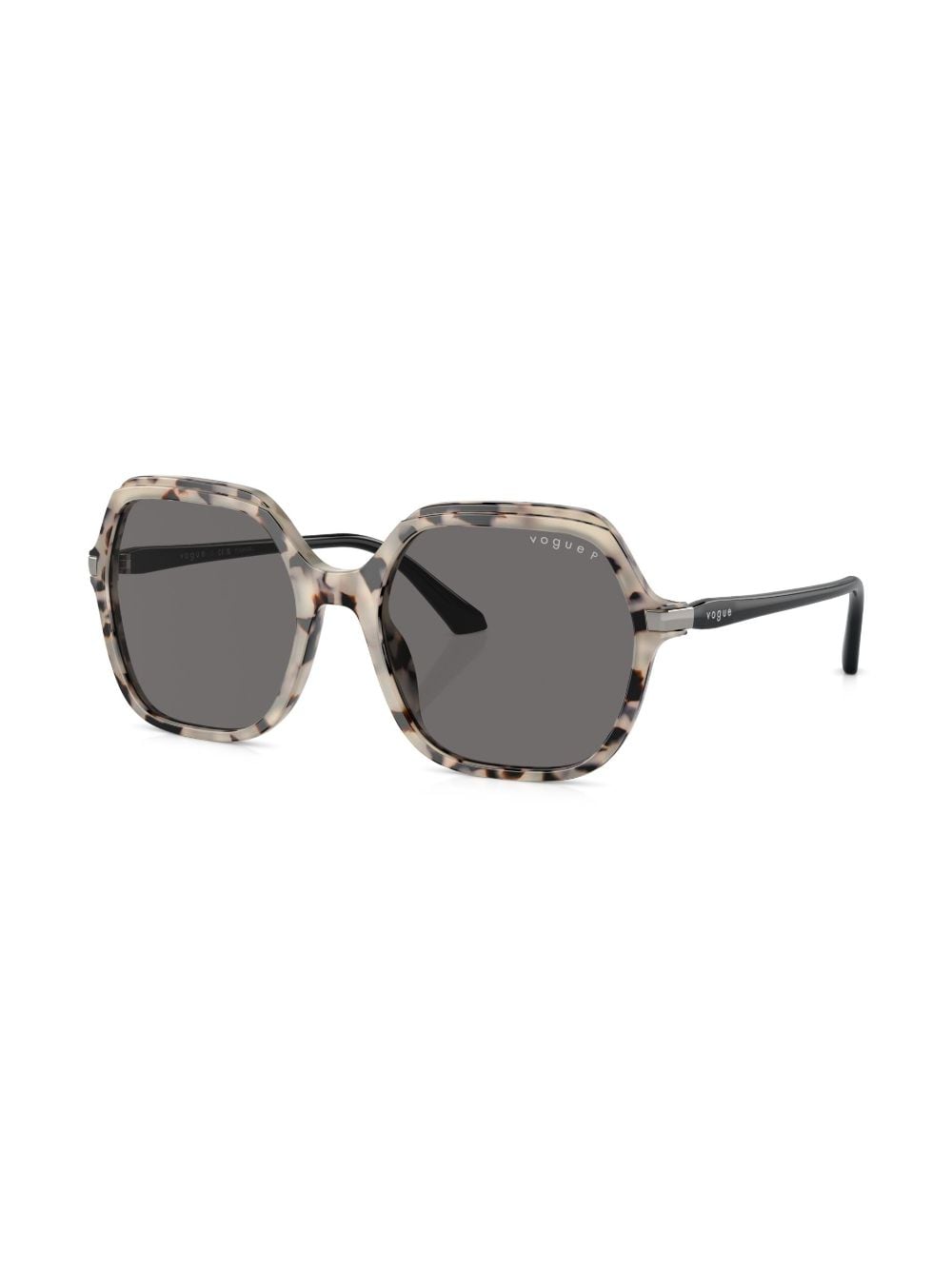 Shop Vogue Eyewear Tortoiseshell-effect Oversize-frame Sunglasses In Neutrals
