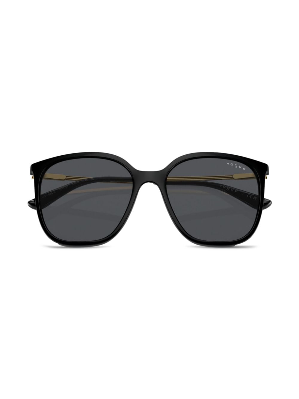 Shop Vogue Eyewear Logo-engraved Round-frame Sunglasses In Black