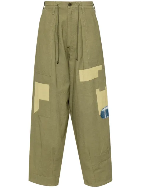 STORY mfg. panelled organic cotton trousers
