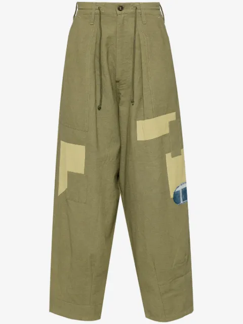 STORY mfg. panelled organic cotton trousers
