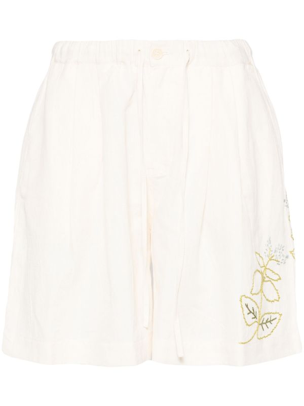 STORY mfg. Bridge floral-embroidered Shorts - Farfetch