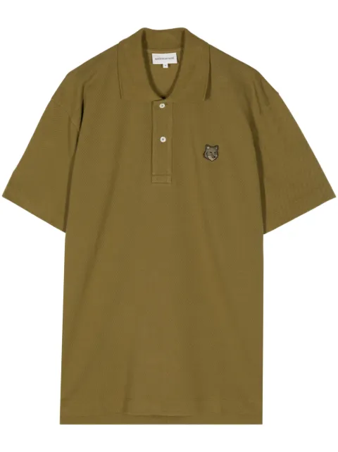 Maison Kitsuné logo-appliqué cotton polo shirt
