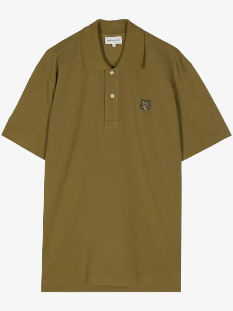 Maison Kitsuné logo-appliqué cotton polo shirt