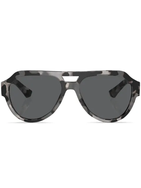 Dolce & Gabbana Eyewear lentes de sol con armazón estilo piloto tipo carey