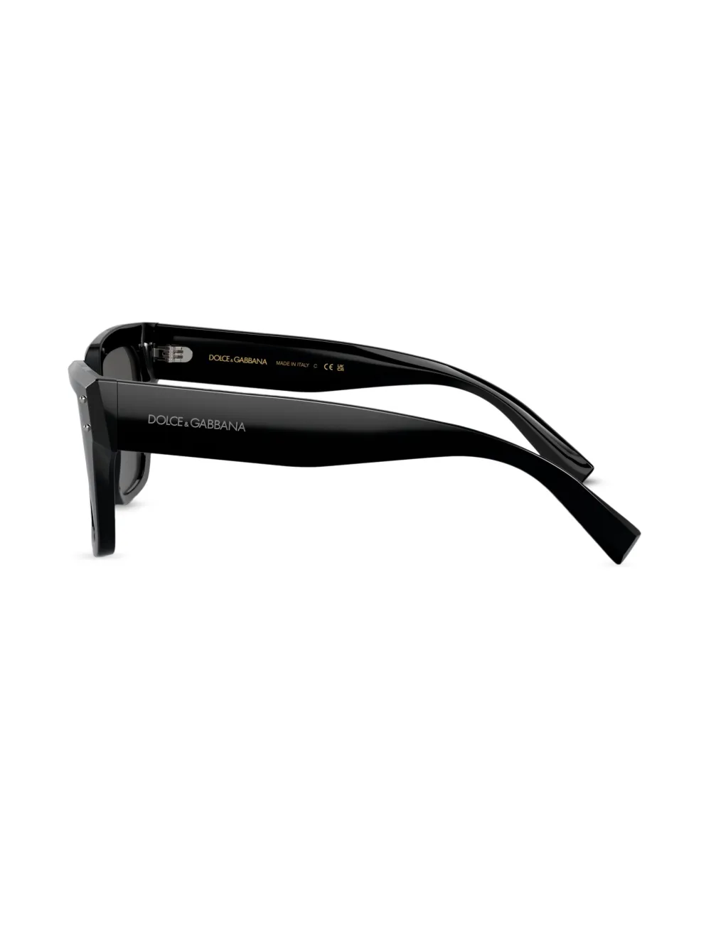 Shop Dolce & Gabbana Transparent Square-frame Sunglasses In Black