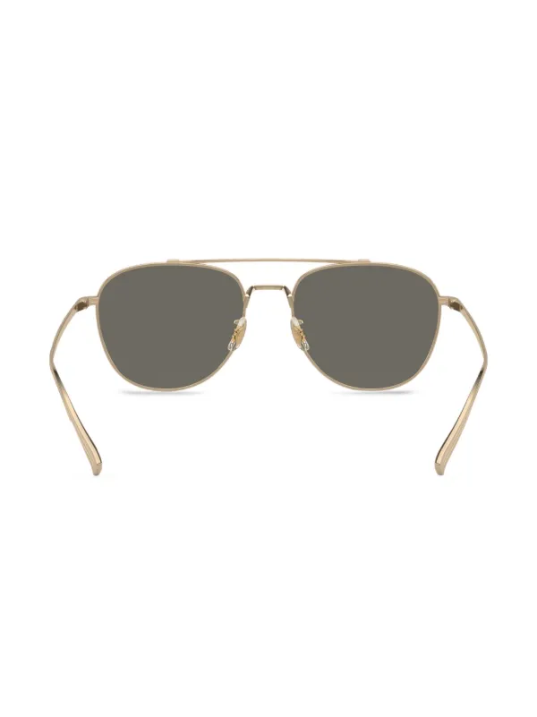 Oliver Peoples Rivetti パイロット サングラス | ゴールドトーン