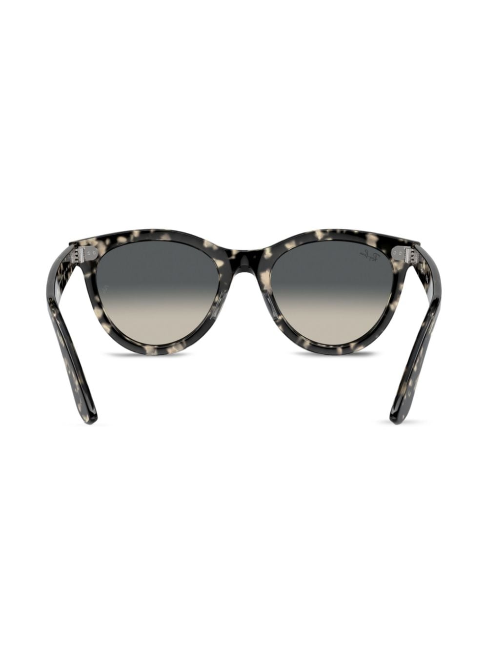 Shop Ray Ban Wayfarer Way Round-frame Sunglasses In Grey