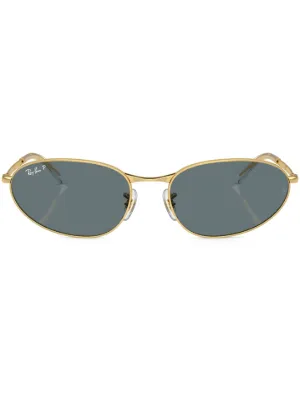 Ray-Ban オーバルサングラス ブラウンレンズ ゴールドフレーム RB4436D 668213 55 Ray-Ban レイバン純正レンズ対応 スクエア オーバル