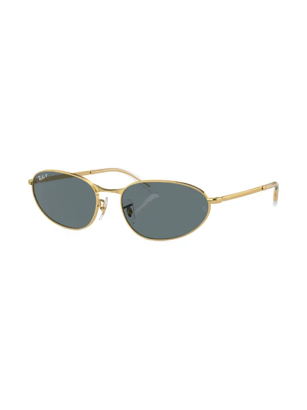 Ray-Ban RB3734 オーバルフレーム サングラス | ゴールドトーン