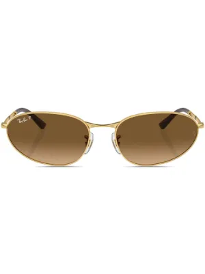 Ray-Ban ラウンドフレーム サングラス | ゴールドトーン | FARFETCH JP