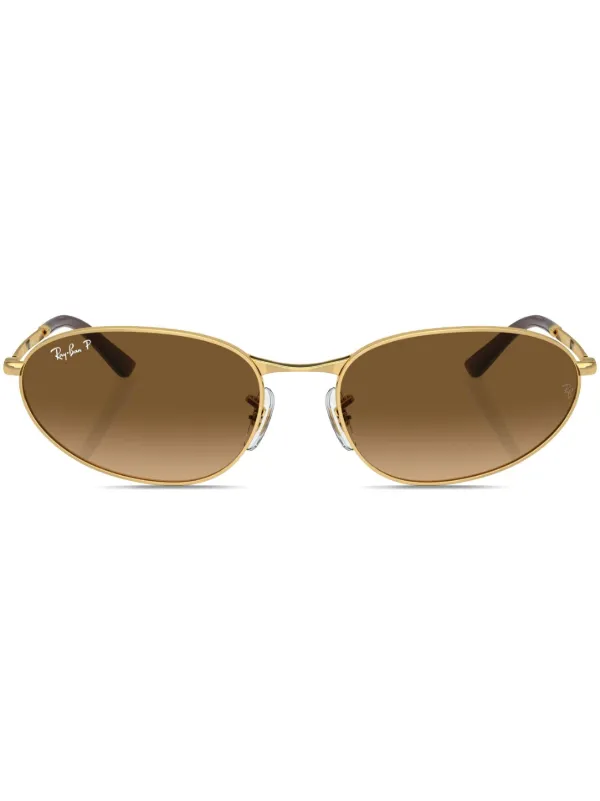 Ray-Ban RB3734 オーバルフレーム サングラス | ゴールドトーン | FARFETCH JP