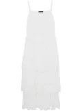 tout a coup layered-skirt midi dress - White