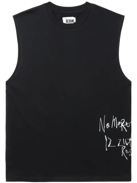 izzue graphic-print cotton vest 