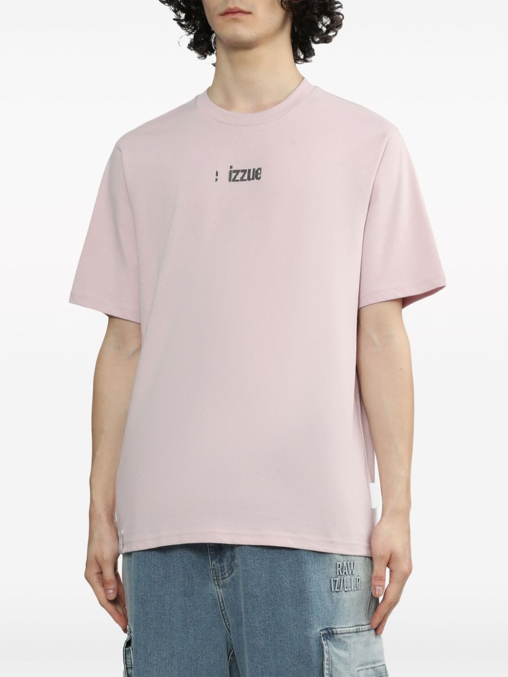 izzue T-shirt met logoprint Roze